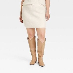 NWOT Universal Thread Cream Sweater Skirt